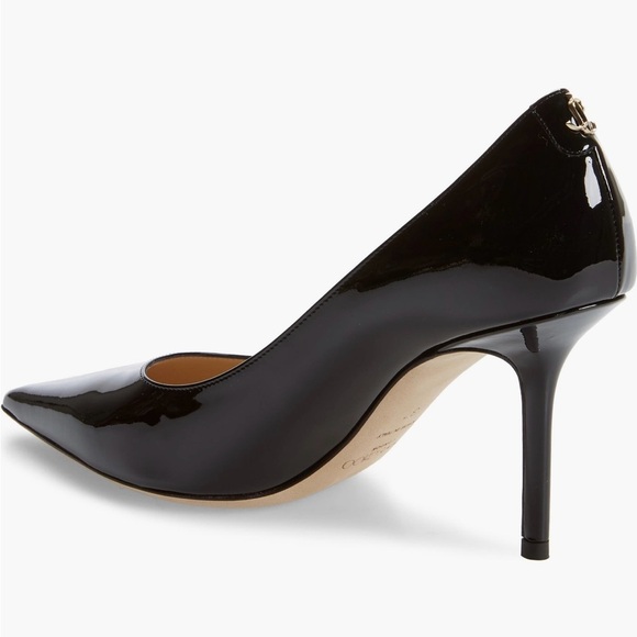 JIMMY CHOO Black Patent Leather Pumps with JC Emblem NWT | 8.5 US - Picture 4 of 15